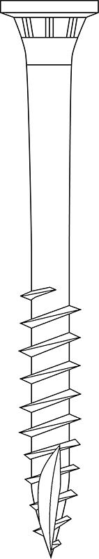 Edelstahl-Bohrschrauben (5,0 x 40 mm) – gehärtet, TX-Antrieb, 3-Zonen-Senkkopf, für Holzverbindungen