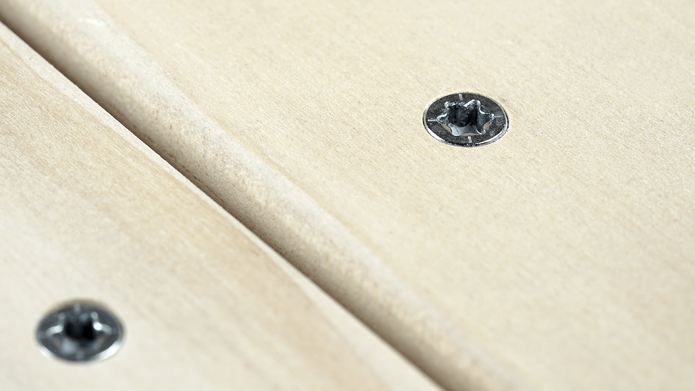 Edelstahl-Bohrschrauben (5,0 x 40 mm) – gehärtet, TX-Antrieb, 3-Zonen-Senkkopf, für Holzverbindungen