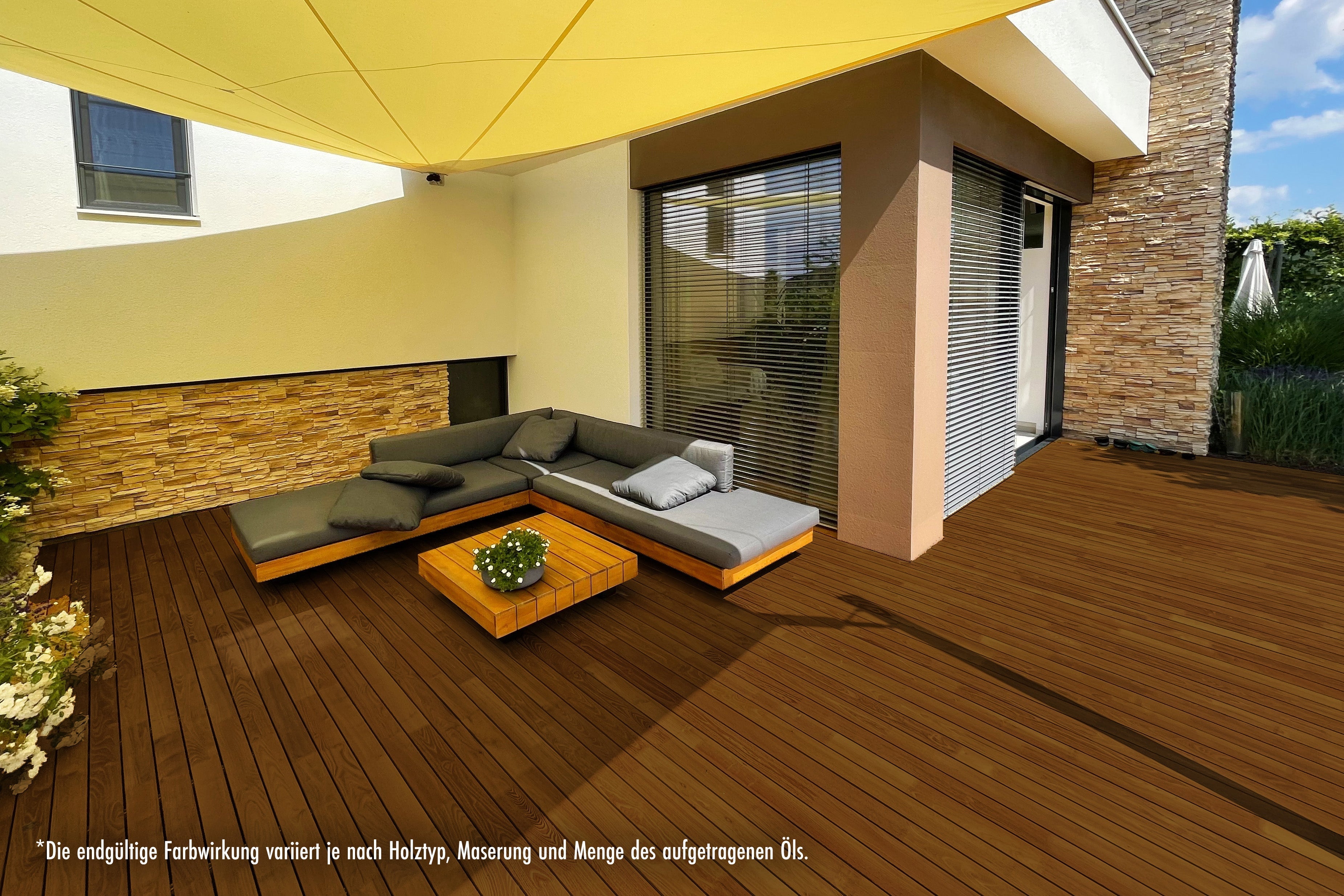 RIBOL Holzschutz-Öl Farbe: "BONGOSSI" für Harthölzer (z.B. Robinie, Eiche, Teak u.v.m.), Nr. 569-439-075, 0,75 Liter (für max. 17qm)