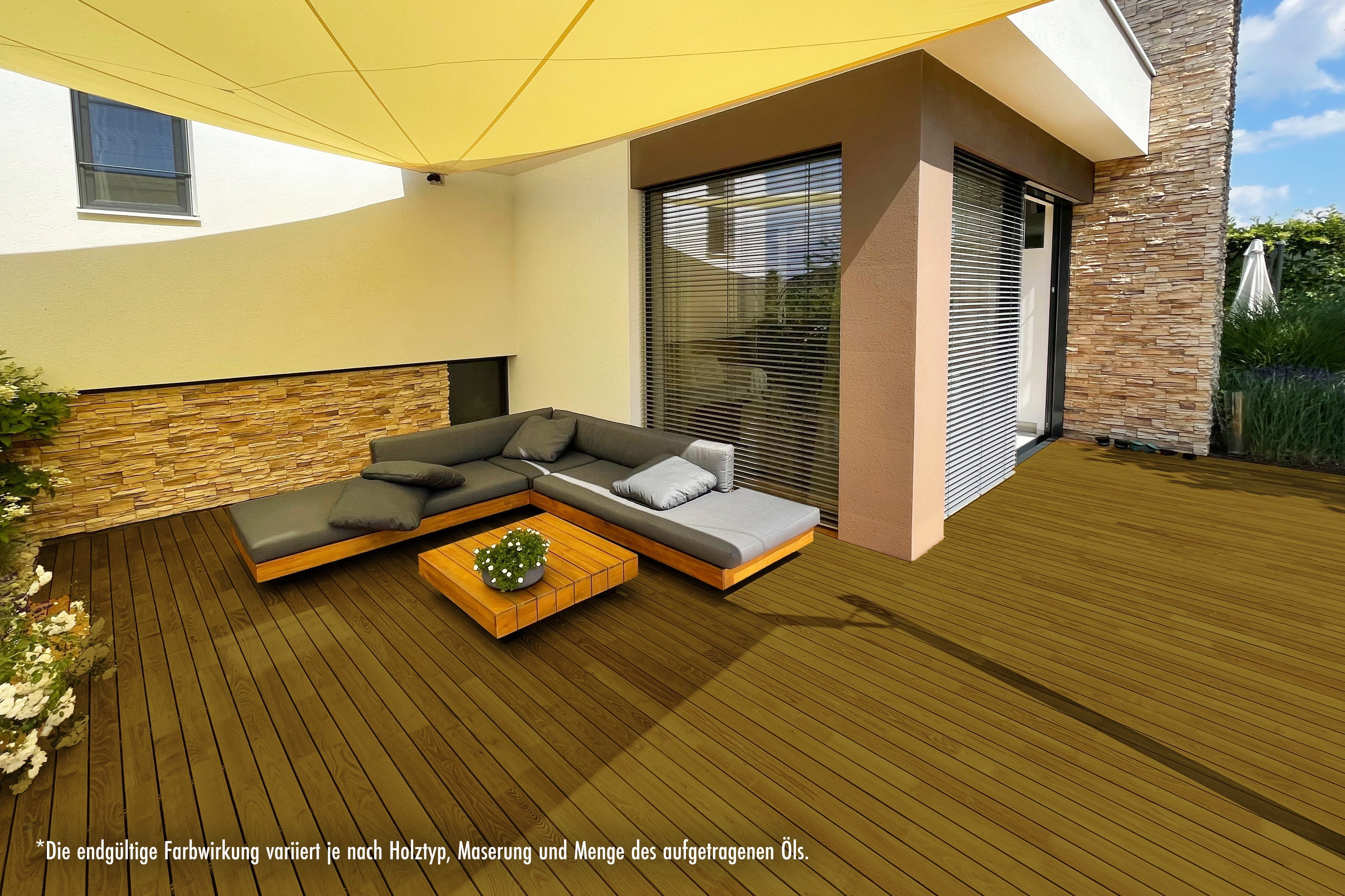 RIBOL Holzschutz-Öl Farbe: "ESPRESSO" für Harthölzer (z.B. Robinie, Eiche, Teak u.v.m.), Nr. 569-1122-250, 2,5 Liter (für max. 55qm)