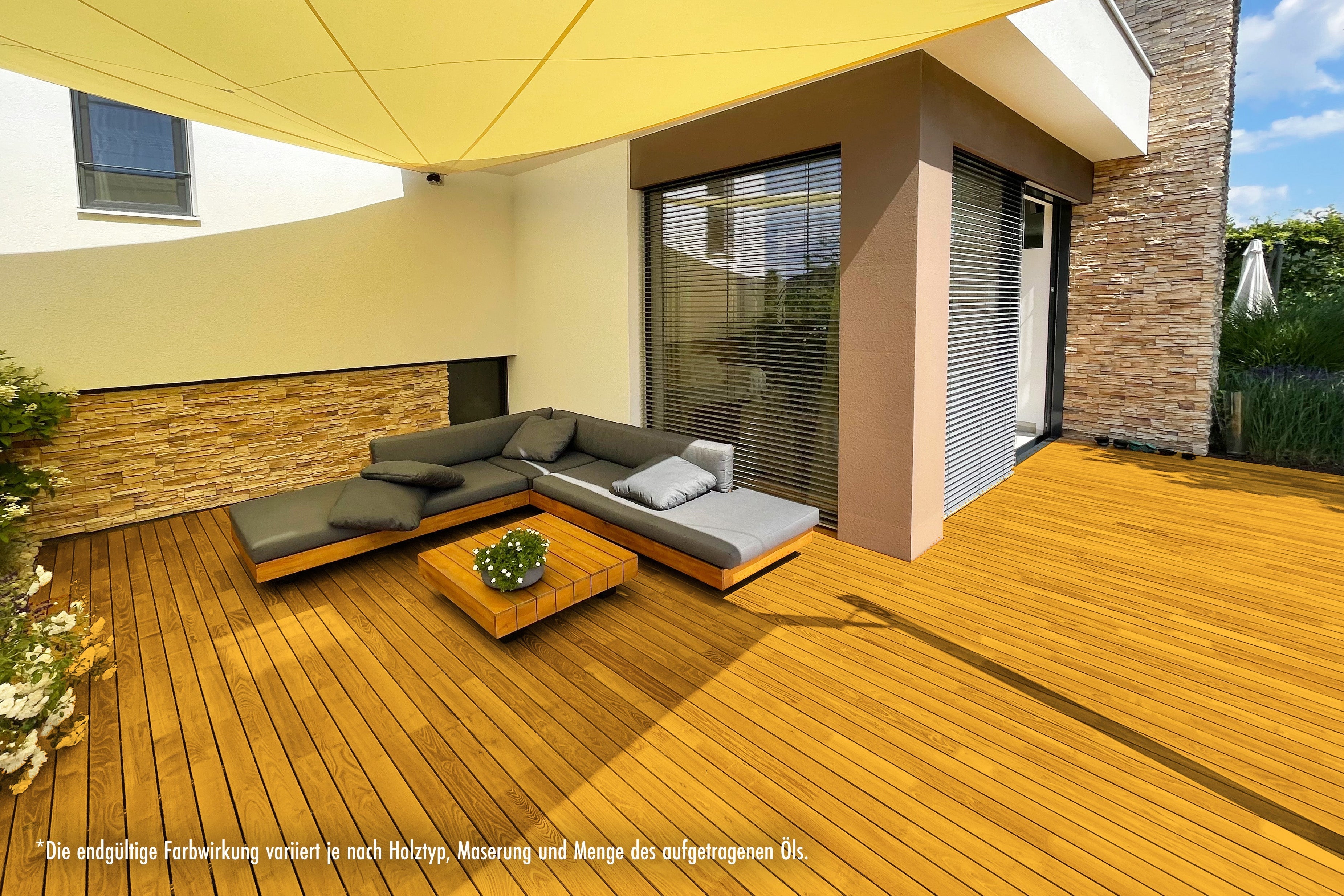 RIBOL Holzschutz-Öl Farbe: "KASTANIE" für Harthölzer (z.B. Robinie, Eiche, Teak u.v.m.), Nr. 569-048-250, 2,5 Liter (für max. 55qm)