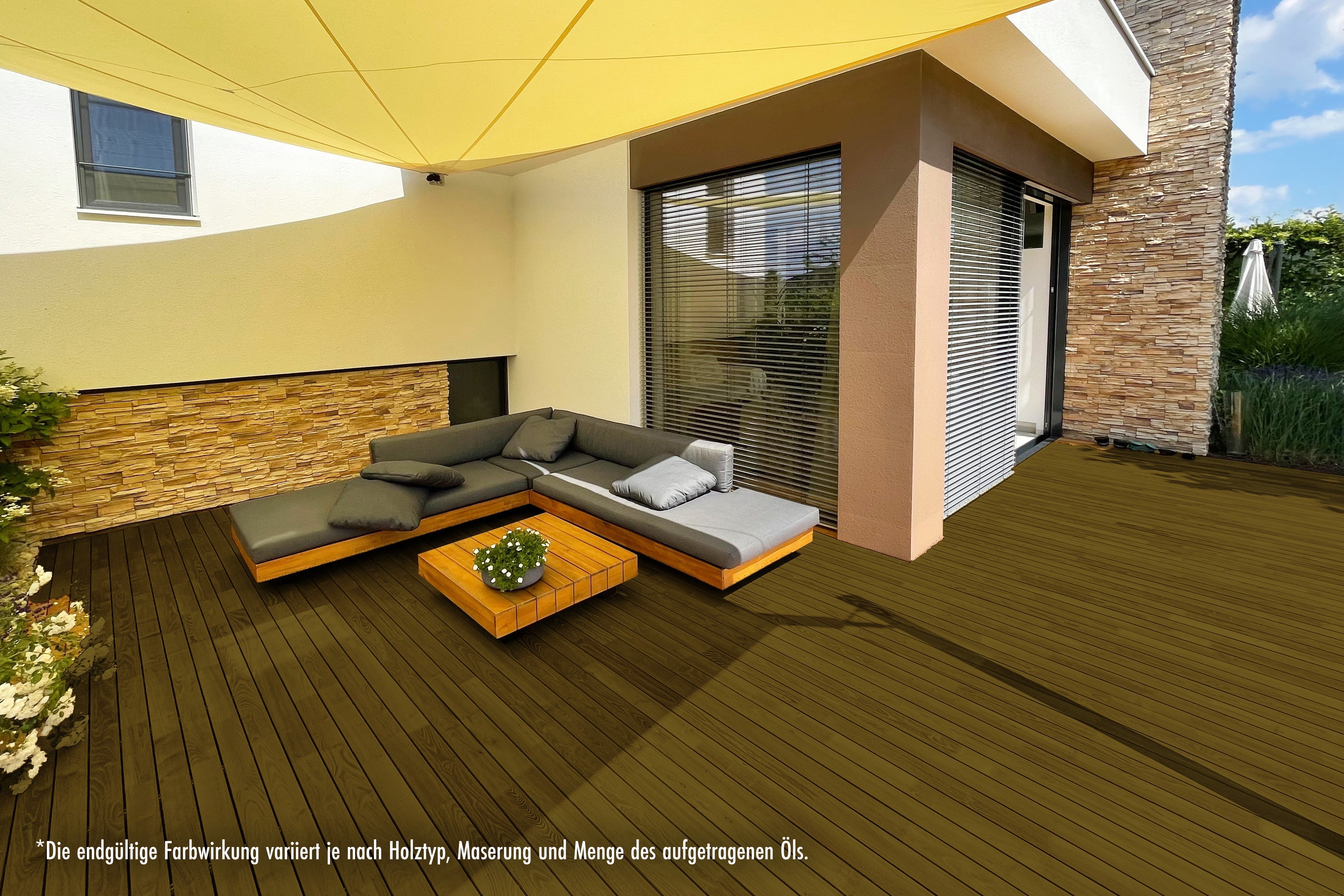 RIBOL Holzschutz-Öl Farbe: "SCHWARZ" für Harthölzer (z.B. Robinie, Eiche, Teak u.v.m.), Nr. 569-101-250, 2,5 Liter (für max. 55qm)