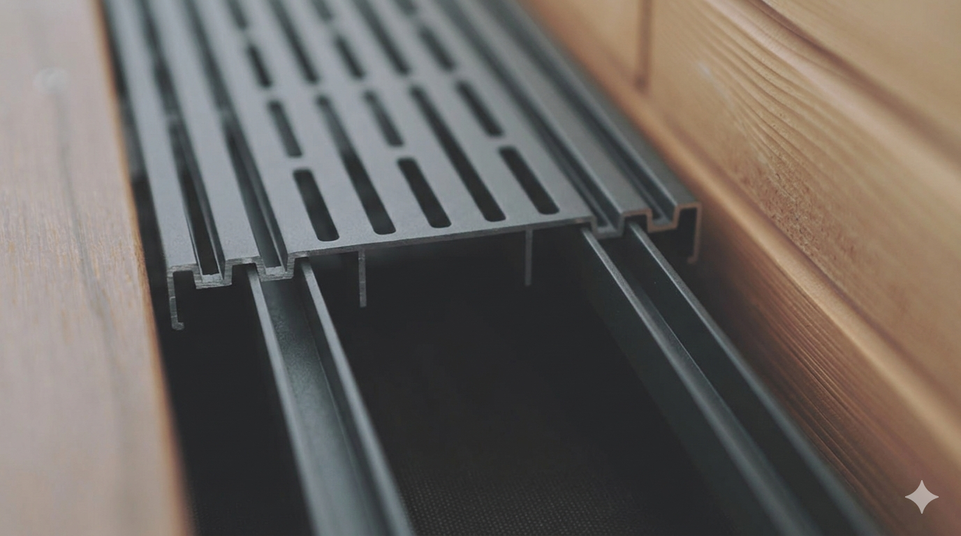 RELO V Ventilationsprofil Anthrazit ähnlich RAL 7016, 1.200 mm