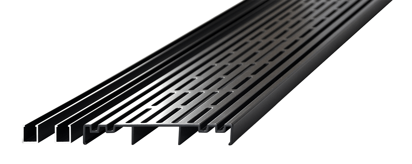 RELO V Ventilationsprofil Anthrazit ähnlich RAL 7016, 1.200 mm