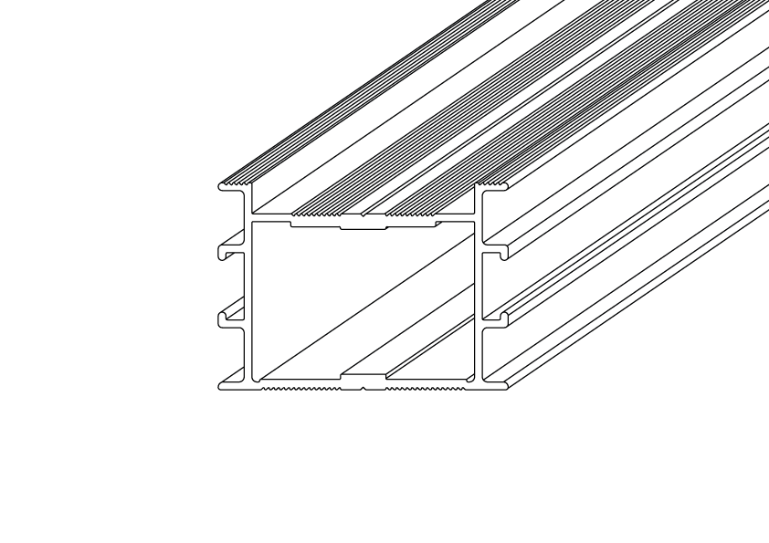 RELO W 56 blank Aluminium Unterkonstruktion - 56 x 40 x 2.000 mm