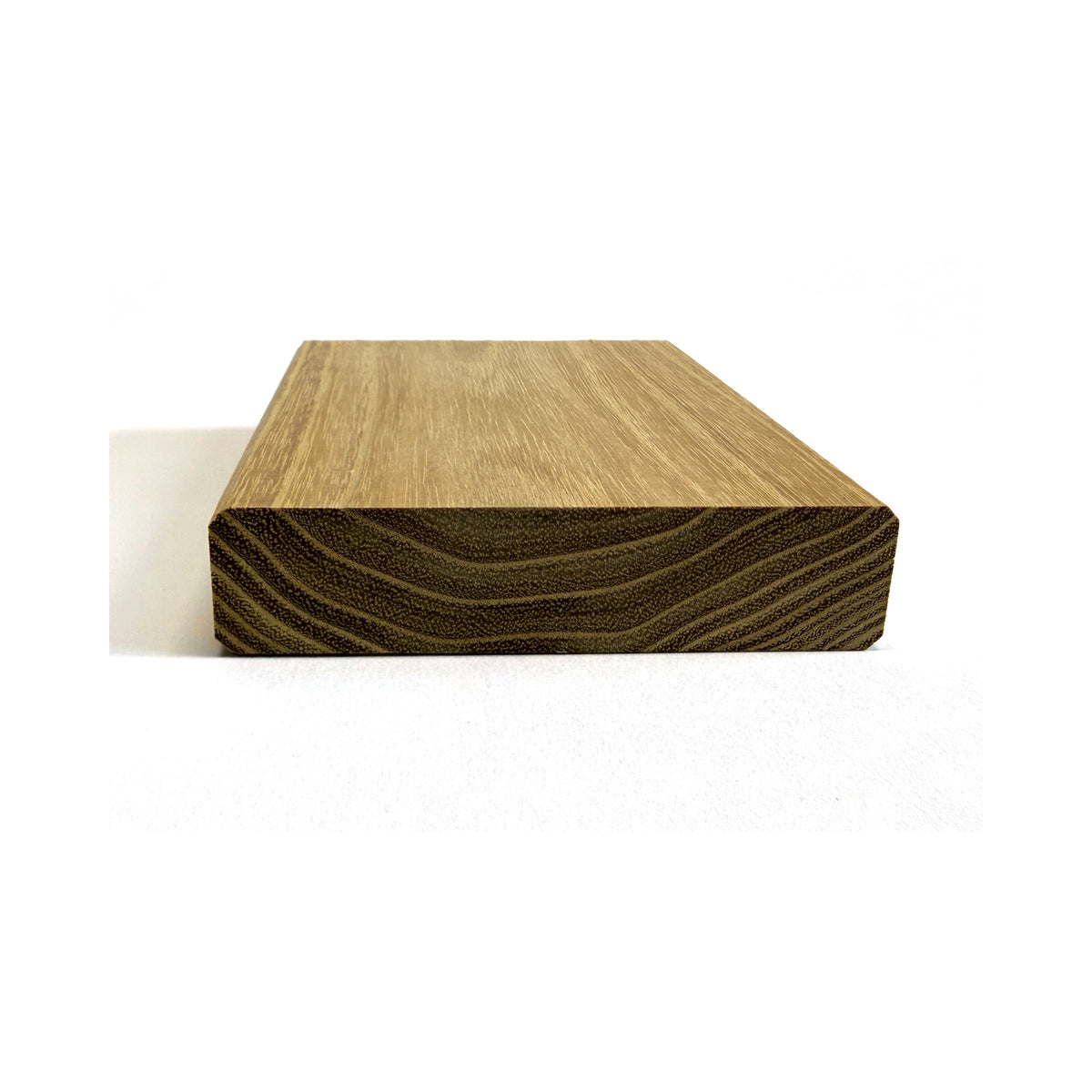 AKAZIE Terrassendiele Robinie 118 x 23 mm, glattkant, keilgezinkt – Stirnseite