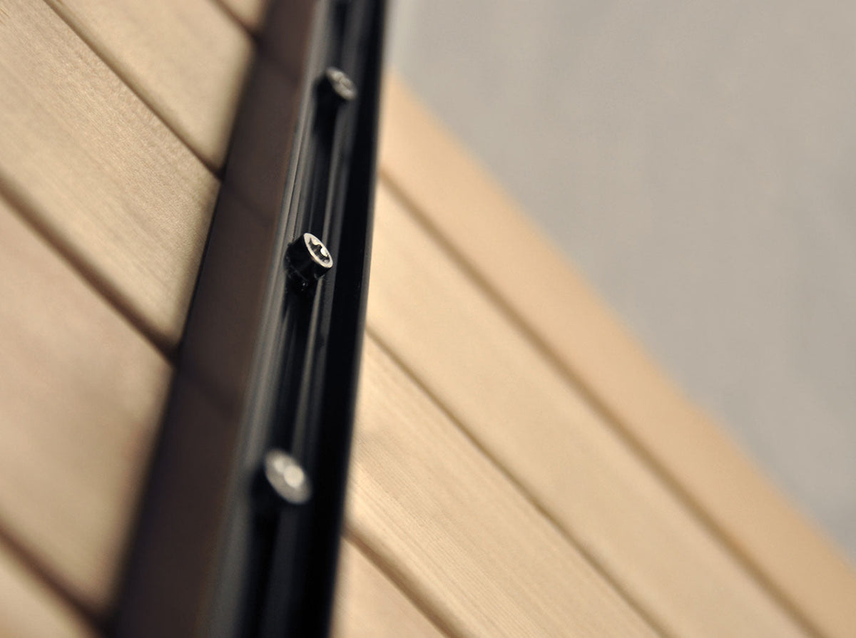 Fassadenverbinder FASADO 360 mm, Aluminium schwarz – für Lamellen und Rhombusleisten – FixingGroup