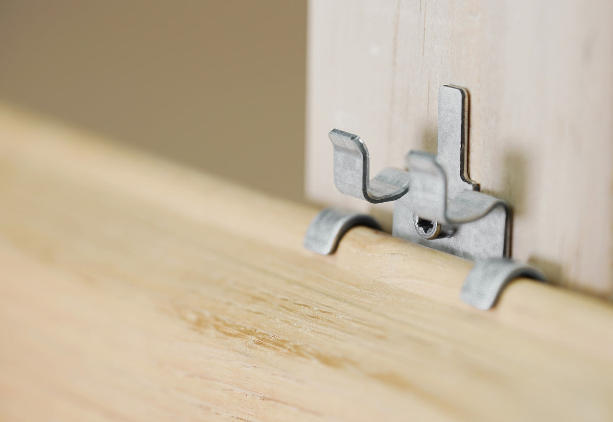 Fassadenverbinder TIGA – verdeckte Befestigung für offene Holzfassaden, Zink-Magnesium – FixingGroup