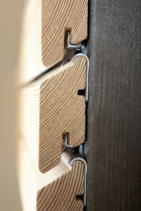 Fassadenverbinder TIGA – verdeckte Befestigung für offene Holzfassaden, Zink-Magnesium – FixingGroup