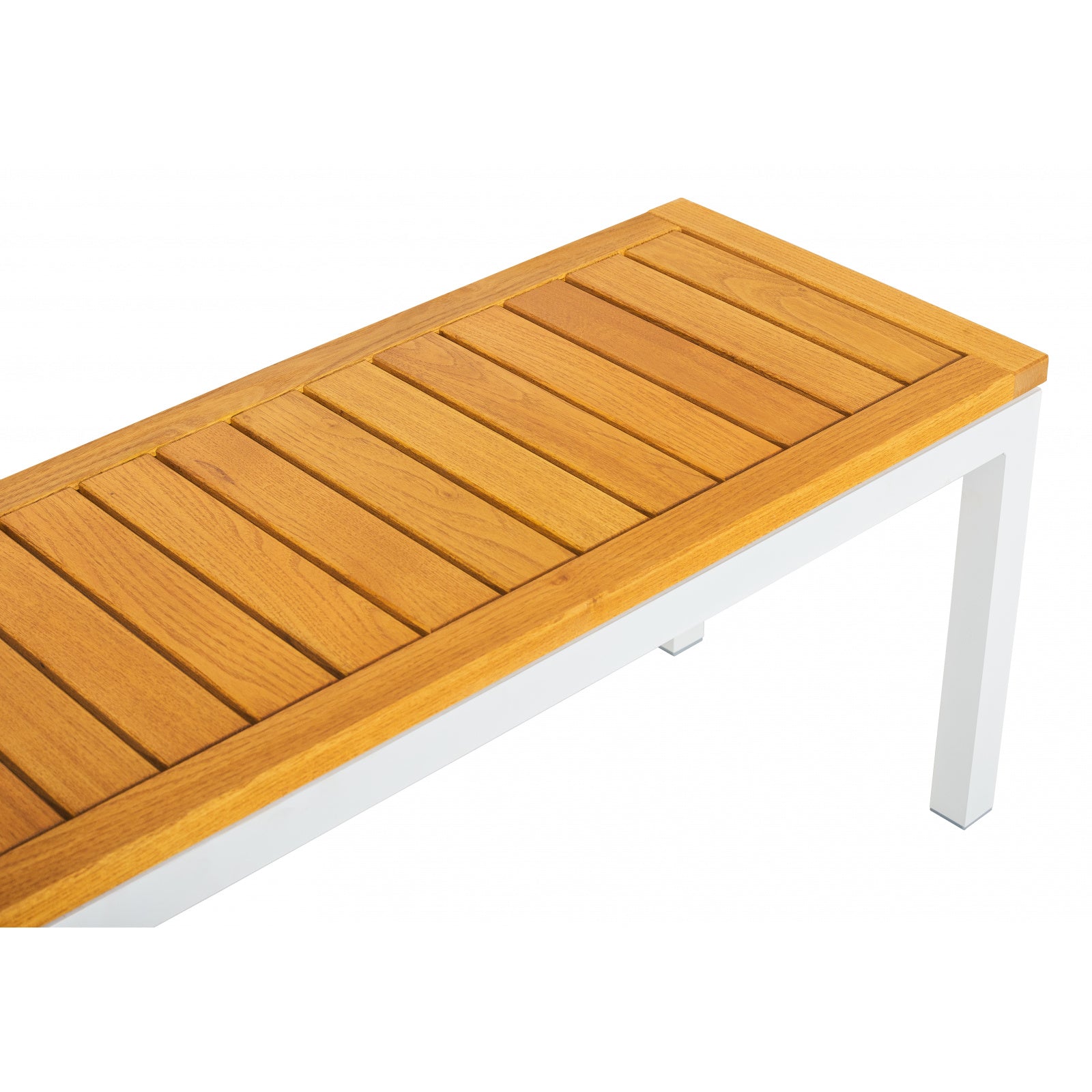 Bank GIANT LOW 130 cm aus Aluminium mit Robinienholz