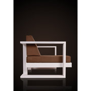Loungesofa TOSCANIA für 2 Personen aus Metall und Robinienholz (Akazie)