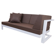 Loungesofa TOSCANIA mit linker Armlehne aus Metall und Robinienholz (Akazie)