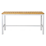 Tisch GIANT LOW 200 x 90 cm aus Aluminium mit Robinienholz (Akazie)