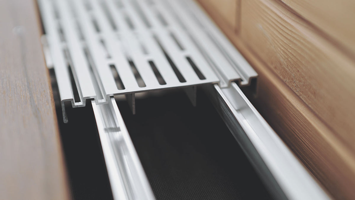 RELO V Ventilations- und Entwässerungsprofil 150 mm, Aluminium, 1200 mm – FixingGroup