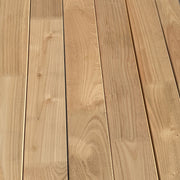 Lame de terrasse en acacaia, Robinia, 60 x 22 mm, rainurée, à joints en queue d'aronde, convexe
