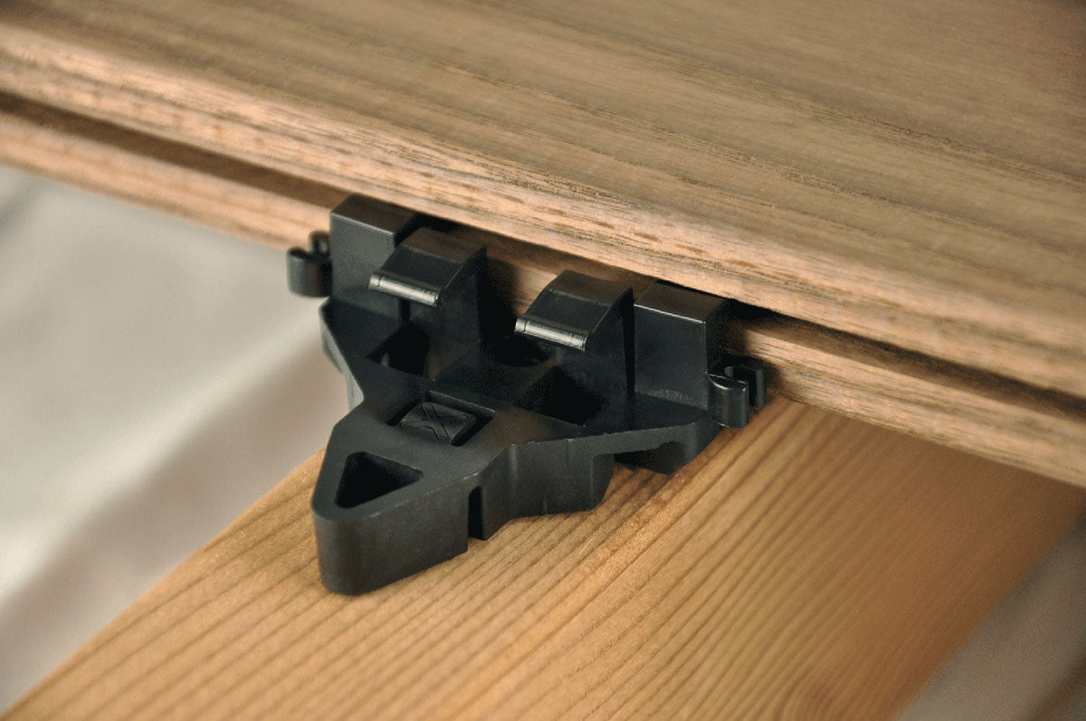 Terrassenverbinder KONEKTO – für Dielen mit seitlicher Nut oder Hohlkehle – FixingGroup