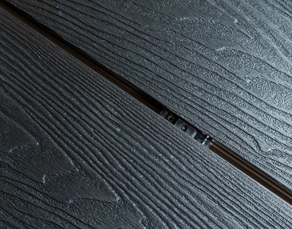 Terrassenverbinder PLATA – Klemmverbinder für Dielen mit seitlicher Nut – FixingGroup